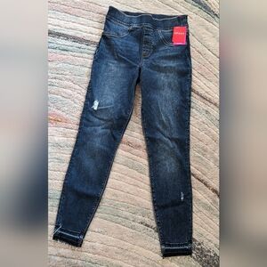NWT SPANX distressed denim legging medium wash size S
